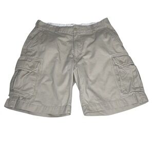 Jos A Bank 36 Shorts Mens Tan 100% Cotton Tailored Fit Cargo Inseam 9 1/2"